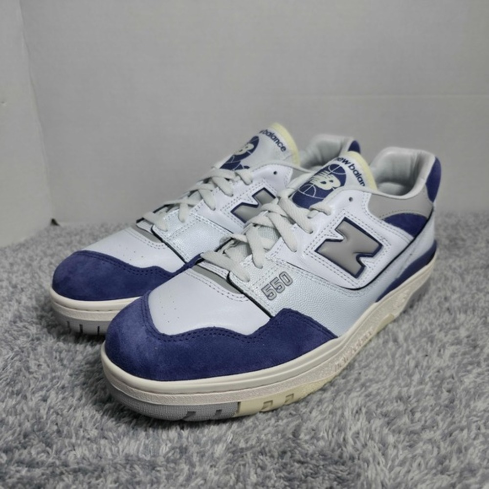 New Balance 550 Basketball Sneakers Shoes Mens Size 12 D White Blue BB550BWG NEW